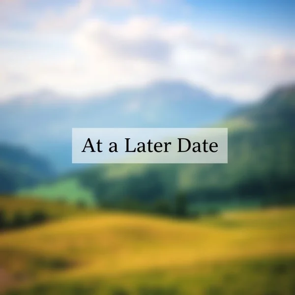 Understanding 'at a later date'
