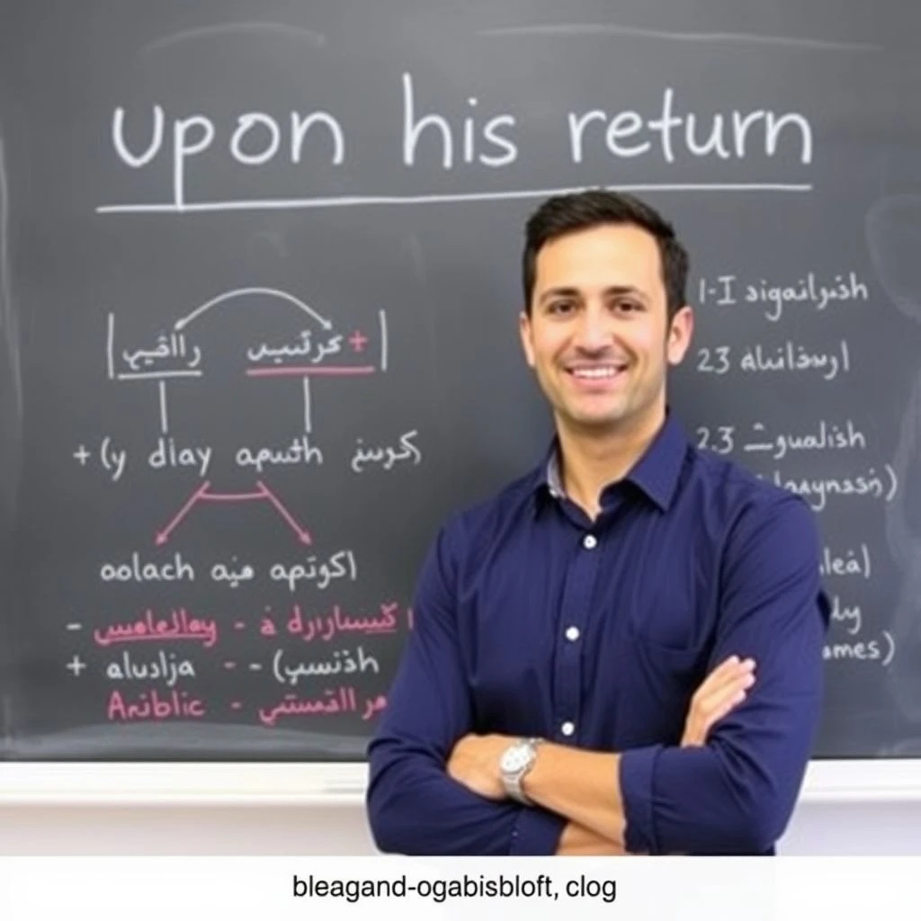 إتقان عبارة upon his return: دليل نحوي مبسط لفهم واستخدام العبارة بدقة