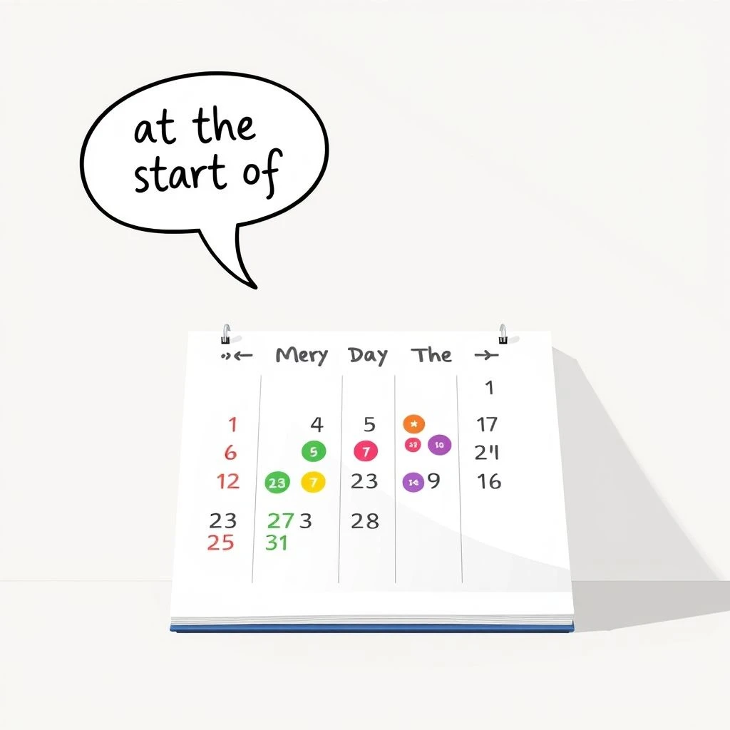 at the start of the month إتقان عبارة ودليل نحوي مبسط لتوضيح الاستخدام