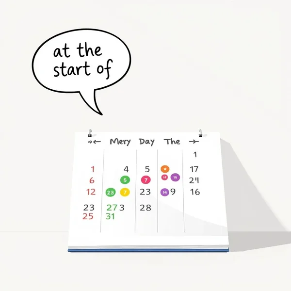at the start of the month