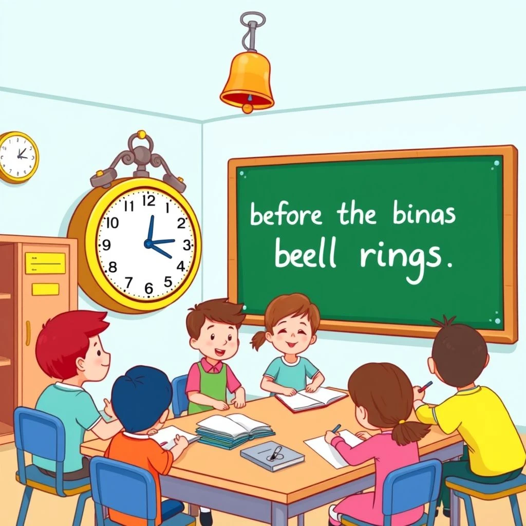 before the bell rings إتقان عبارات الوقت شرح أمثلة دليلك