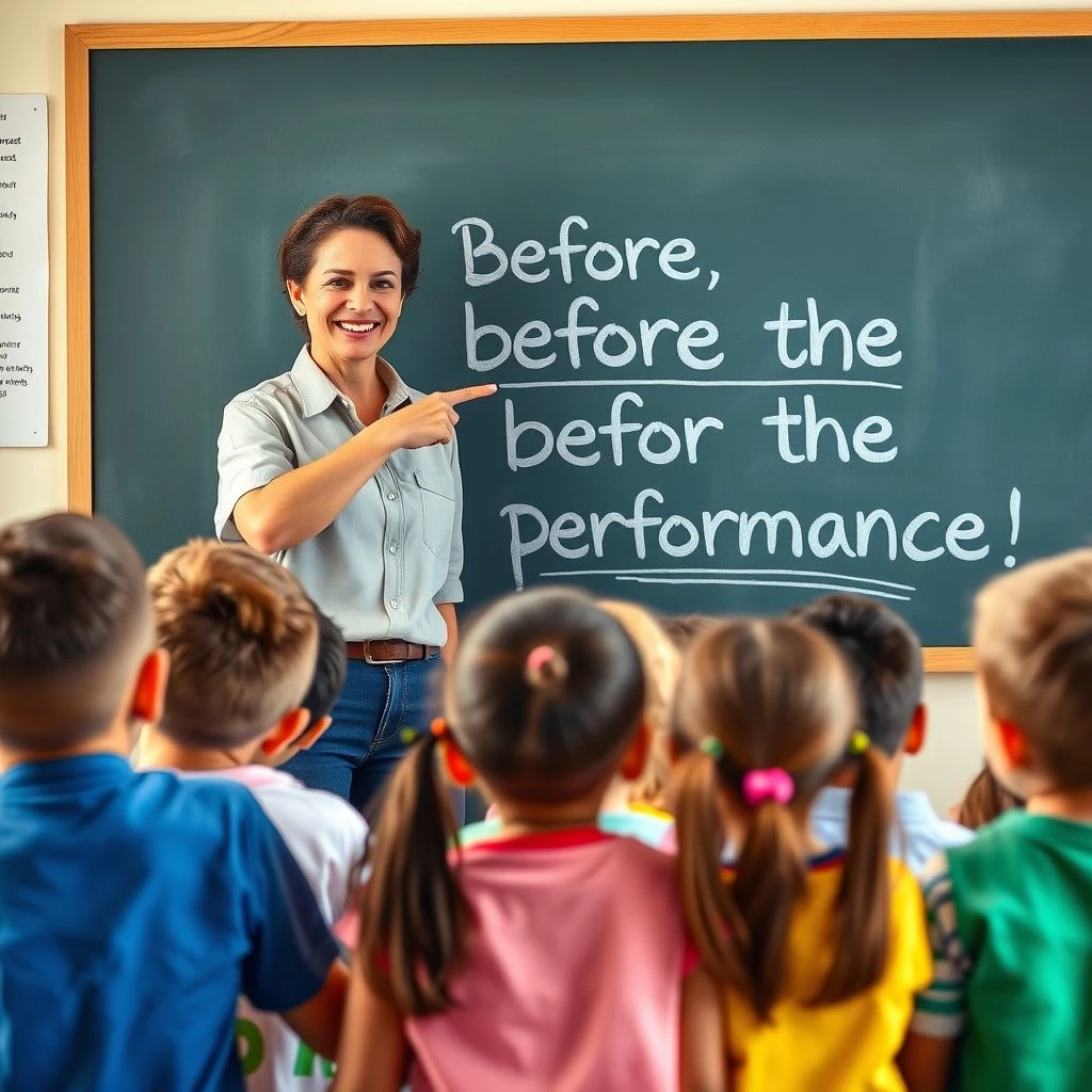 Before the performance Das Beherrschen von before the performance einfacher Grammatikleitfaden
