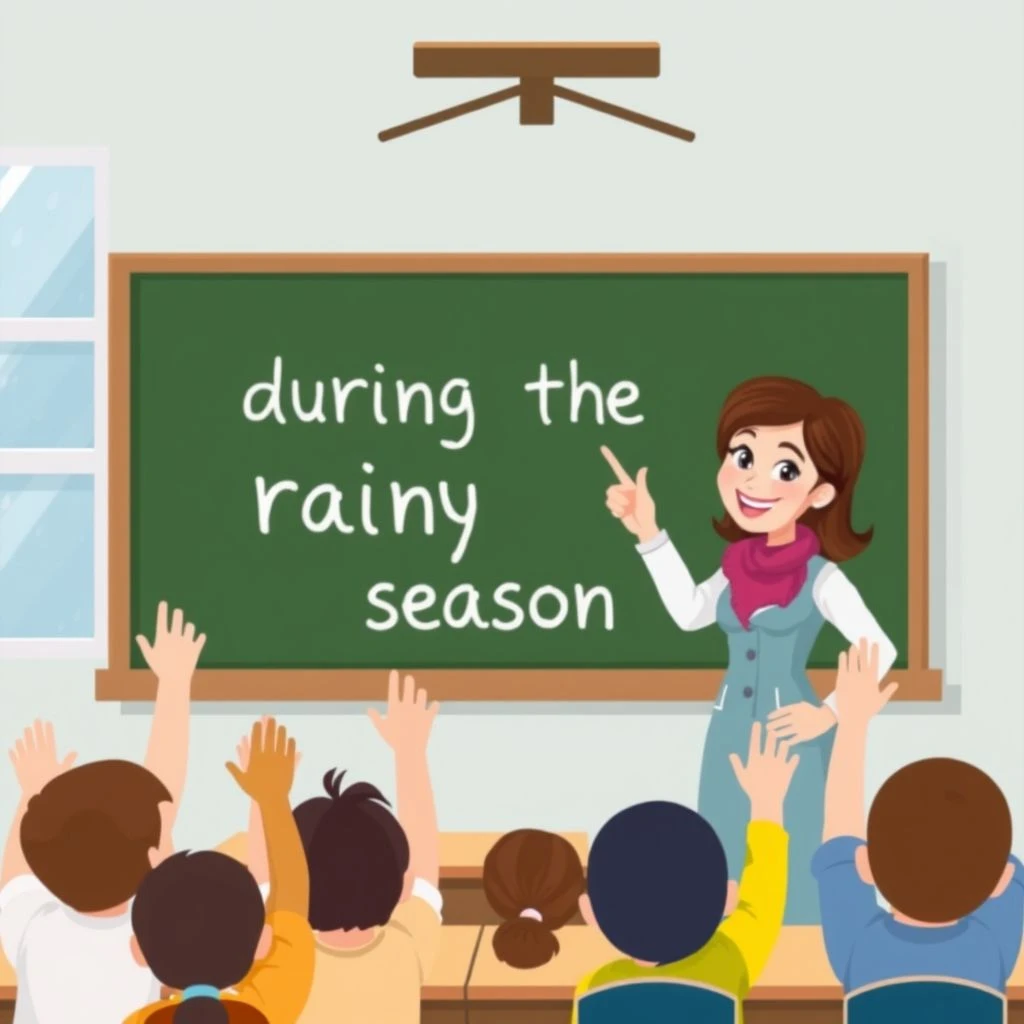Das Beherrschen von during the rainy season – Ein einfacher Grammatikleitfaden