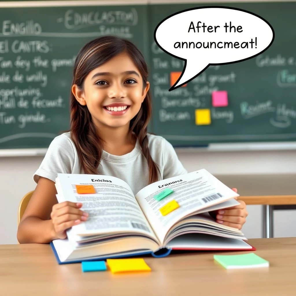 Domina After the Announcement: Guía sencilla de gramática en inglés para estudiantes