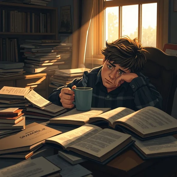 Imagem de uma pessoa cansada after a sleepless night