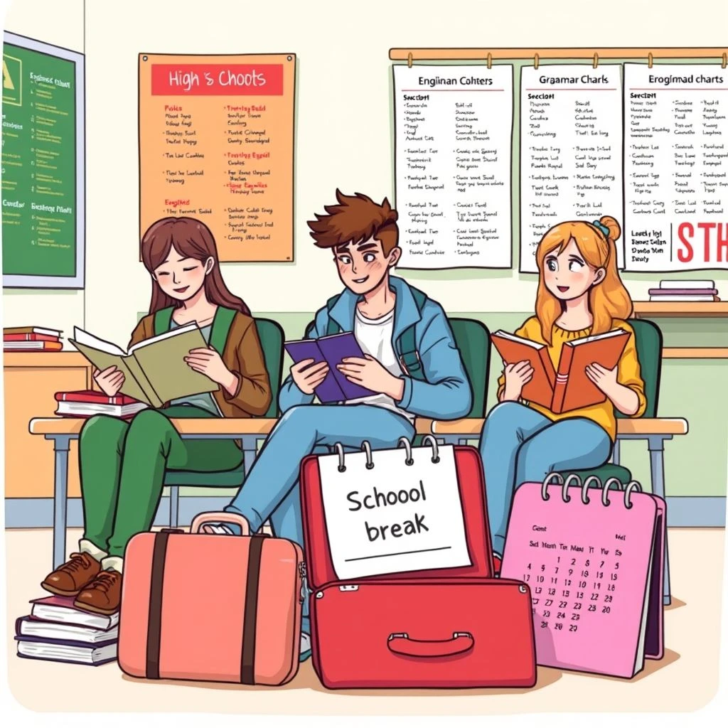 Dominando During the School Break Guia de Gramática para Aprendizes de Inglês