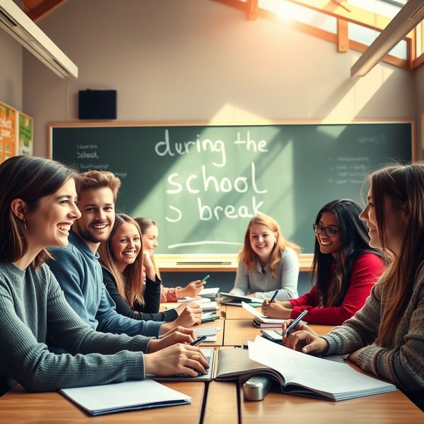 Understanding "during the school break"