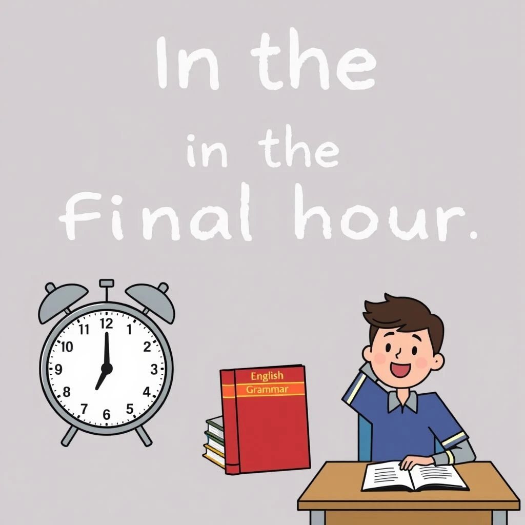 “in the final hour” Ustalığıyla İngilizce Zarf İfadeleri ve Kullanımı