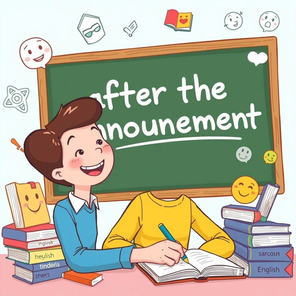 Maîtriser After the Announcement Guide Grammaire pour apprendre l’anglais