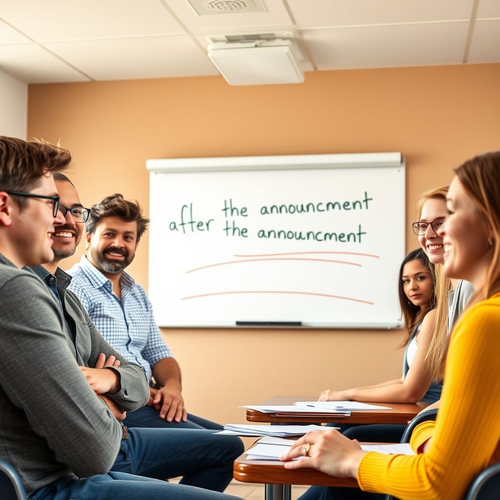 Meesterschap over after the announcement voor NT2-leerders: Grammatica-gids en voorbeelden