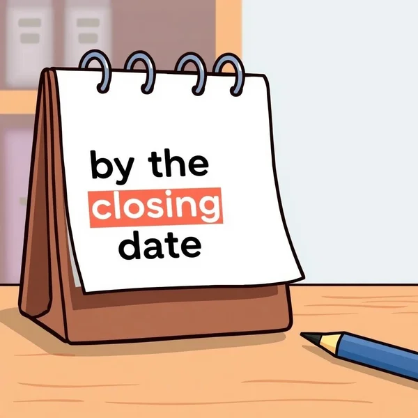 By the Closing Date grammar guide