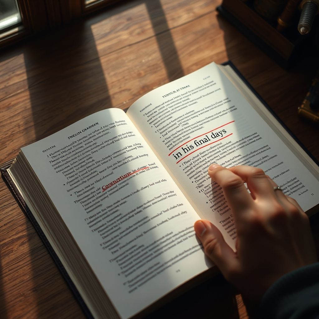 Menguasai in his final days Panduan Tata Bahasa Inggris Sederhana