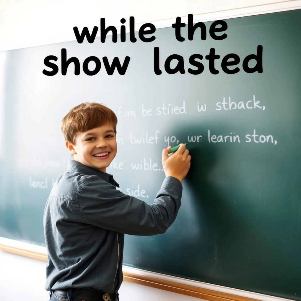 Menguasai while the show lasted Panduan Tata Bahasa Sederhana