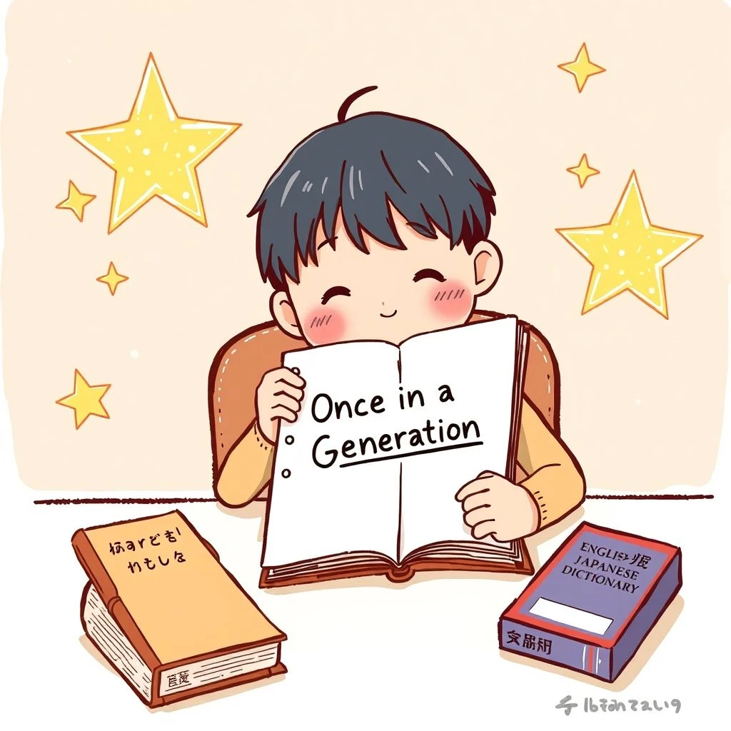 once in a generationをマスターする簡単な文法ガイドと例文：特別な英語表現を自分のものに！