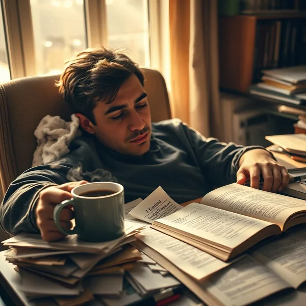 Изображение усталого человека after a sleepless night