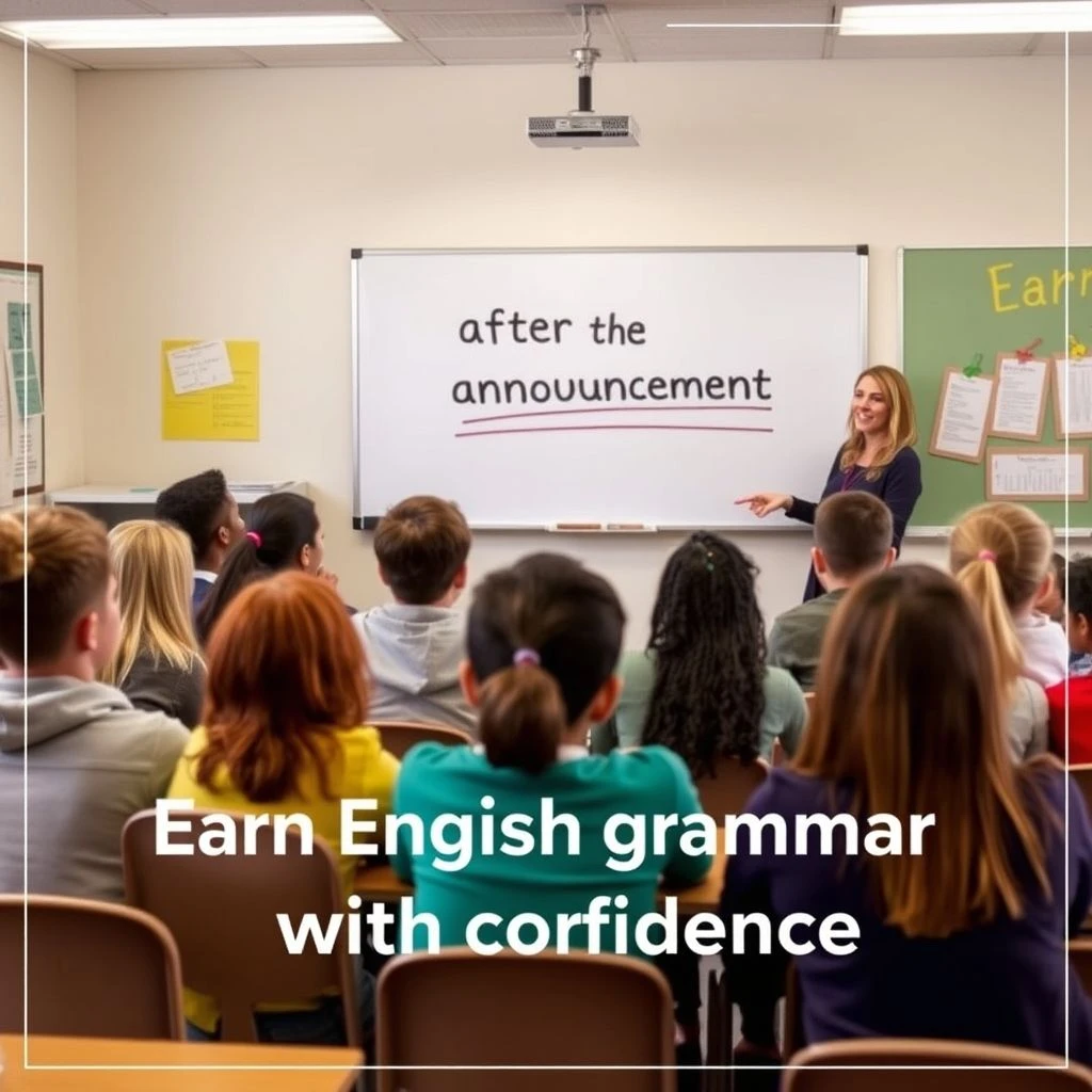 Padroneggiare After the Announcement Guida Grammatica: Frasi, Esempi e Consigli Pratici