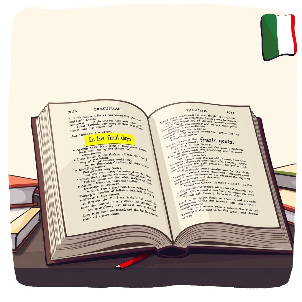 Padroneggiare la grammatica inglese: guida semplice per usare in his final days