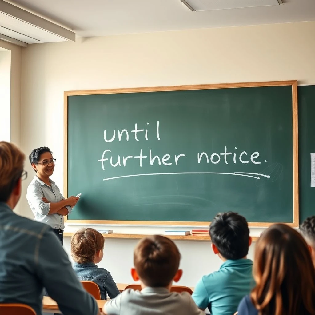 Padroneggiare Until Further Notice Guida Semplice alla Grammatica