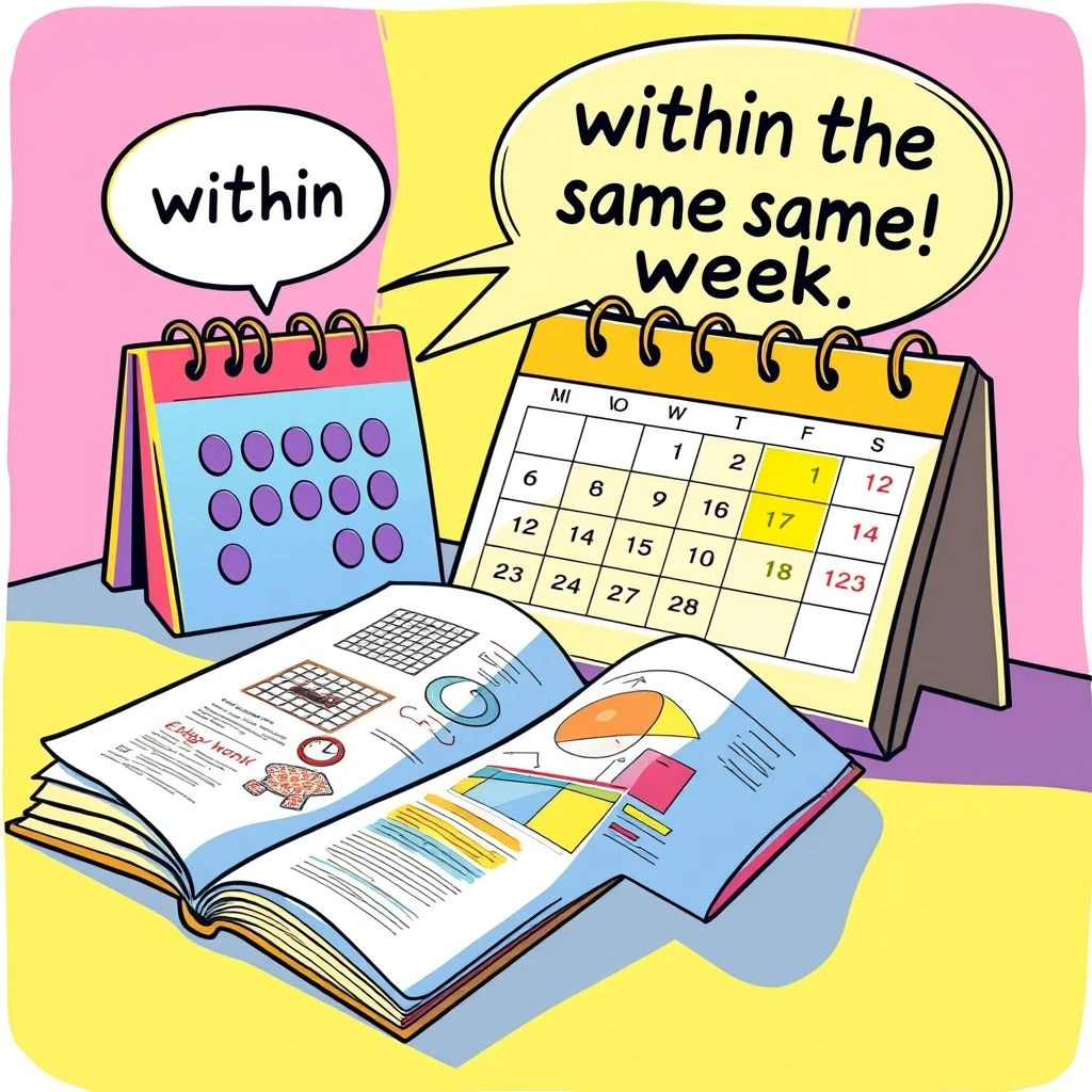 إتقان عبارة within the same week دليل نحوي مبسط لمتعلمي الإنجليزية