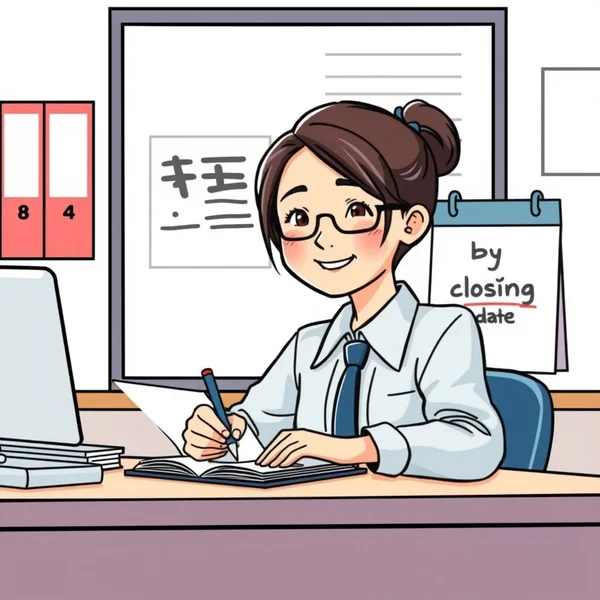 By the Closing Date grammar guide