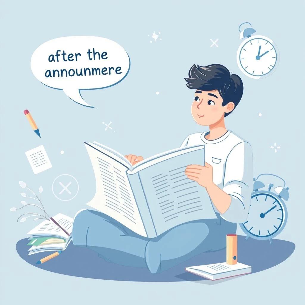 เชี่ยวชาญการใช้ after the announcement คู่มือไวยากรณ์ง่าย ๆ สำหรับผู้เรียนภาษาอังกฤษ