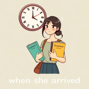 掌握 when she arrived：简明语法指南全解及例句用法剖析