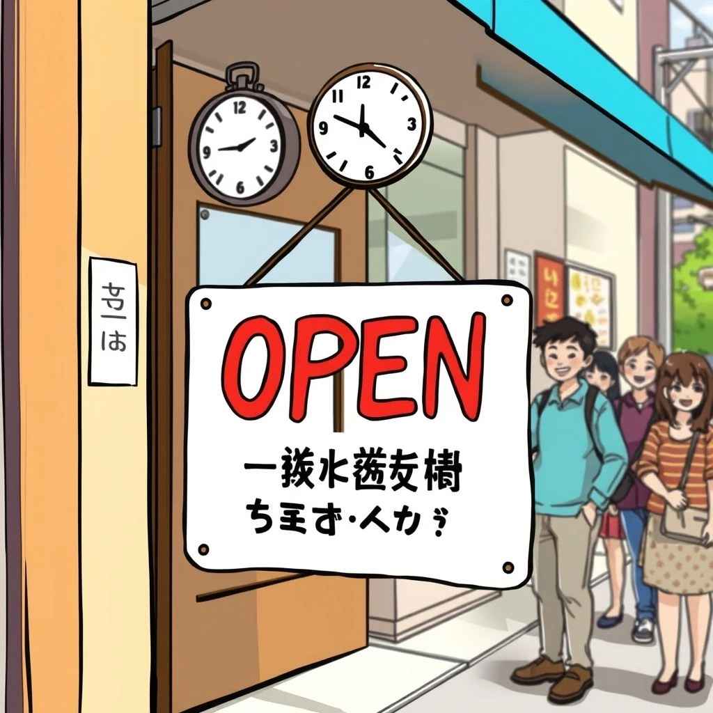at opening timeをマスターしよう シンプルな文法ガイド 英語表現を分かりやすく解説