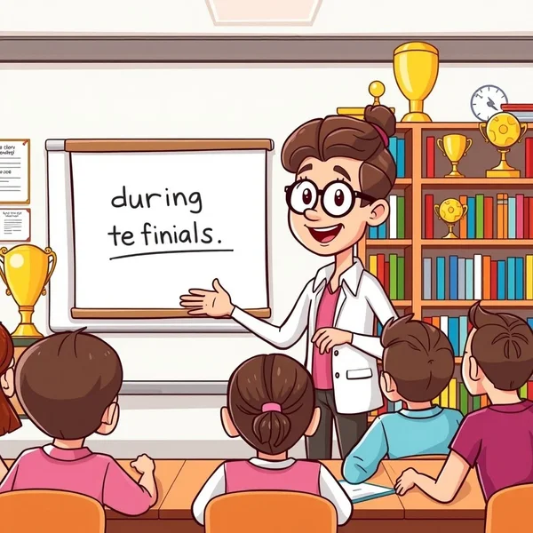 How to use during the finals in English