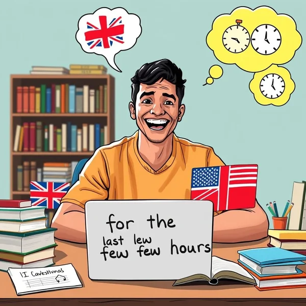 Entendendo "for the last few hours" na Gramática Inglesa