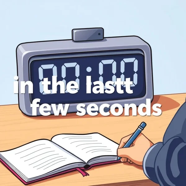 In the Last Few Seconds - Time Adverbial Phrase