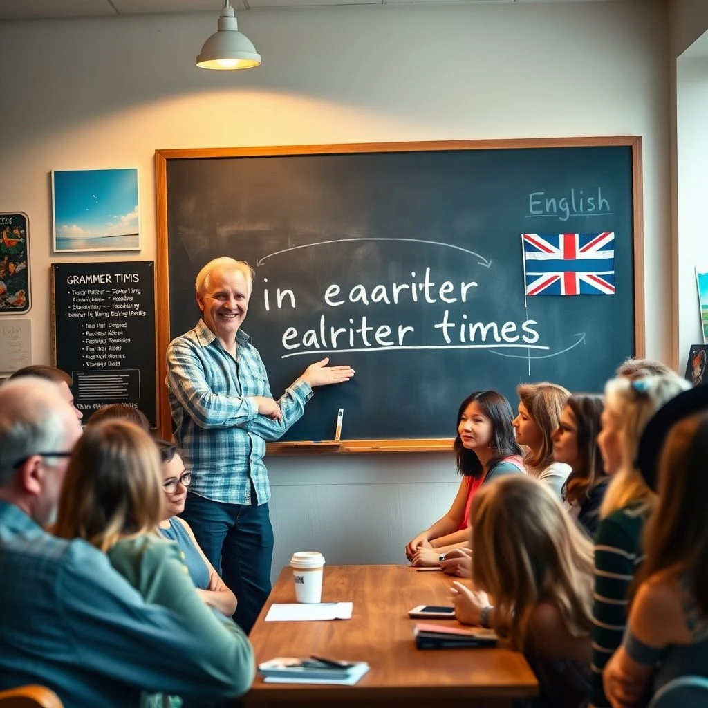 in earlier times het beheersen van een eenvoudige grammaticagids voor NT2-leerders