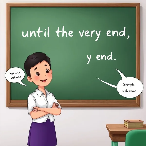How to Use until the very end in English