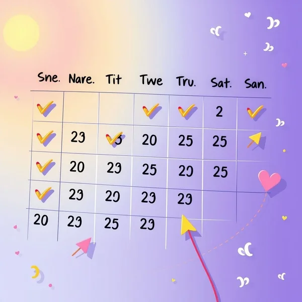 Immagine di un calendario che mostra i giorni evidenziati for the rest of the week