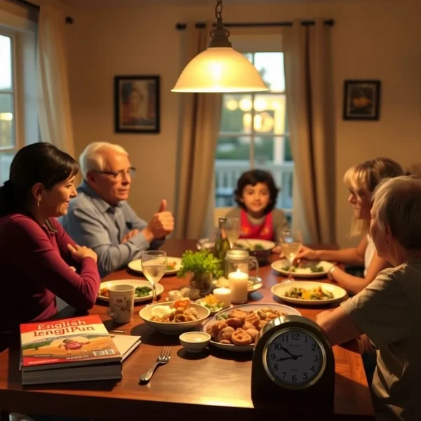 Sử dụng "around dinner time" một cách tự nhiên