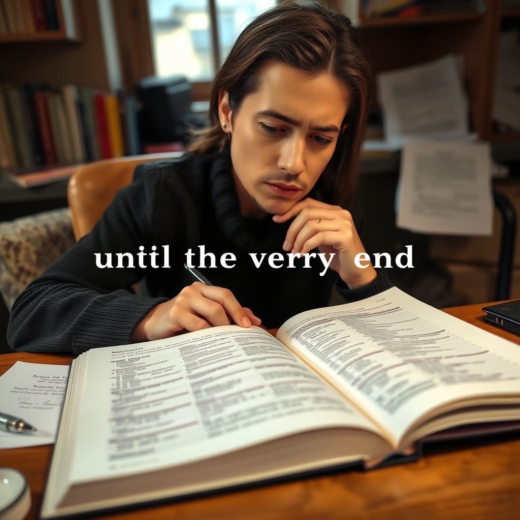 "until the very end" meistern Ein einfacher Grammatikleitfaden für klare Englischkenntnisse