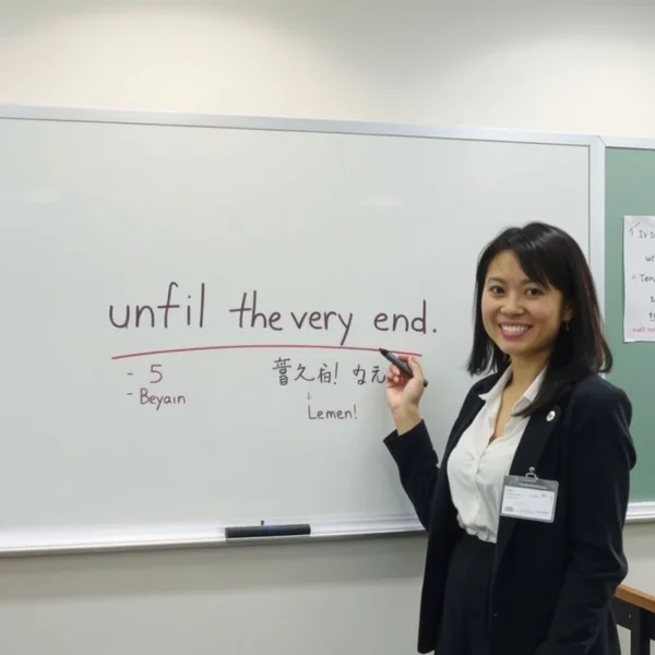 How to Use until the very end in English
