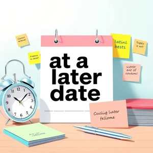 วิธีใช้ at a later date ในภาษาอังกฤษ ความหมายและตัวอย่าง เข้าใจใช้งานสะดวก