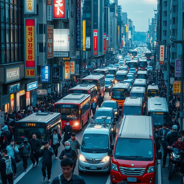 Commuters at rush hour