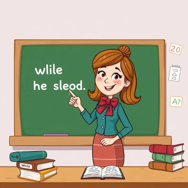 Understanding "while he slept" in English