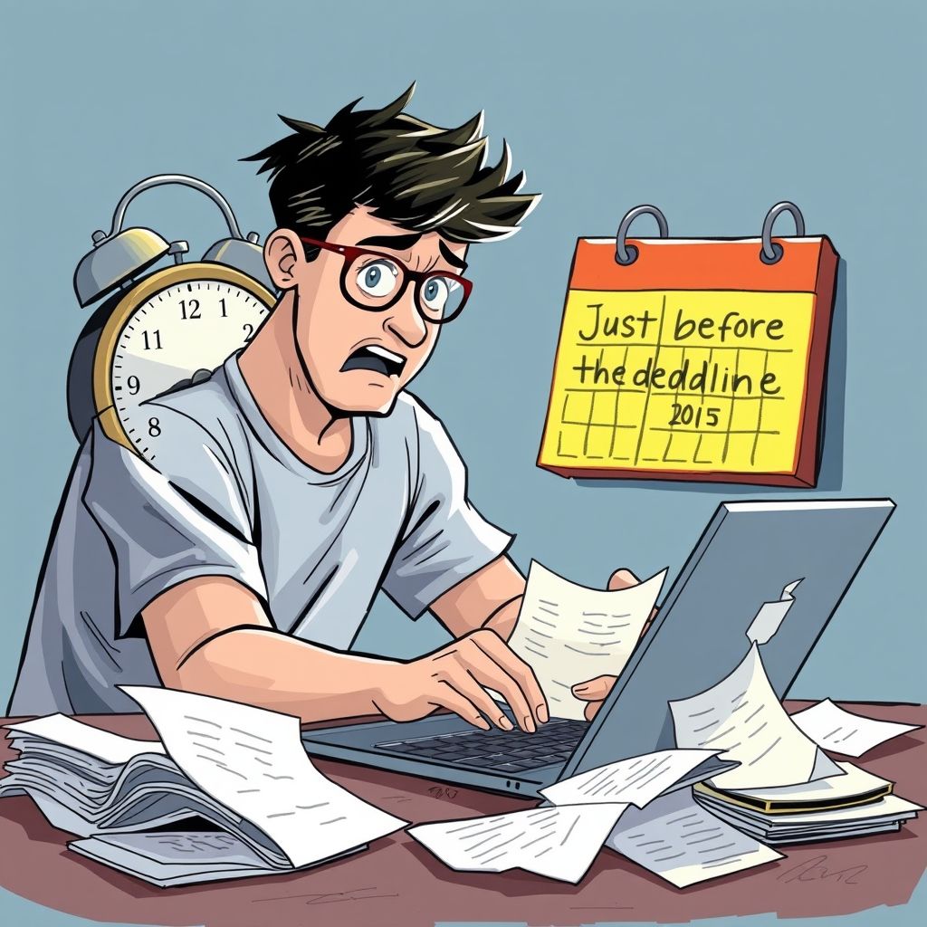 Das Beherrschen von Just Before the Deadline Ein Leitfaden für zeitliche Grammatik