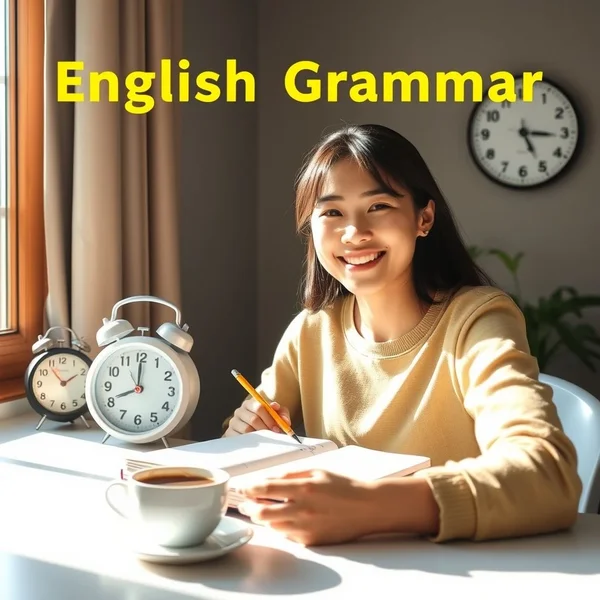 Image of a person drinking coffee and looking at a clock right after breakfast
