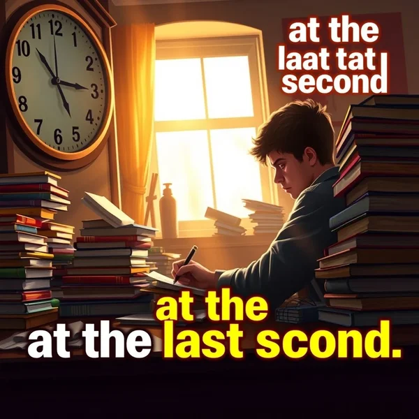 Comprendere "at the last second"