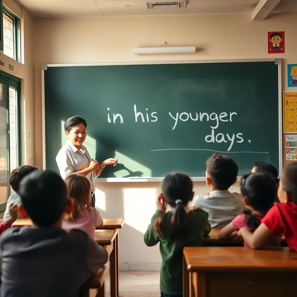 Understanding "in his younger days"