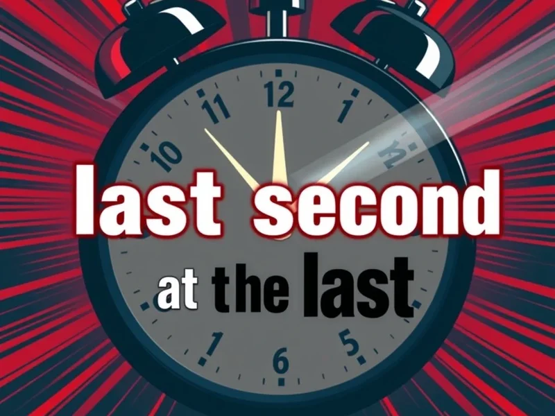 เข้าใจ "at the last second"