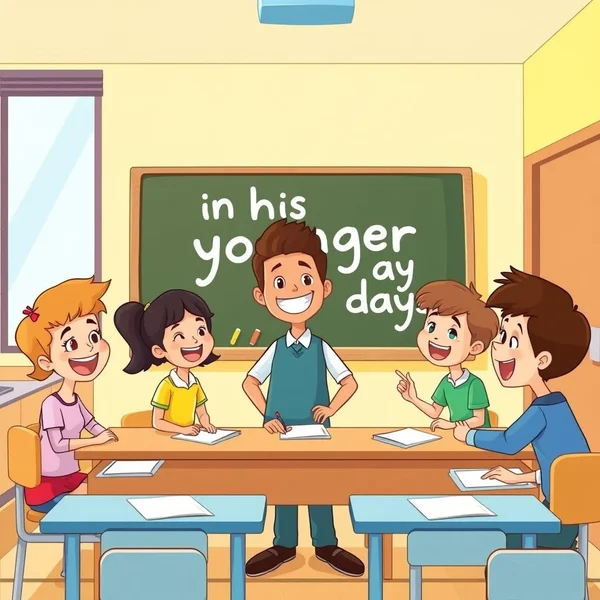 理解 “in his younger days”
