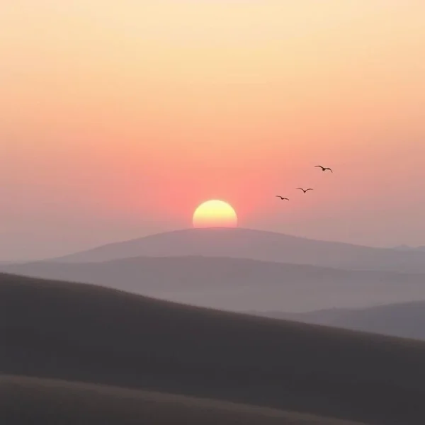 Ein wunderschöner Himmel mit der aufgehenden Sonne at dawn