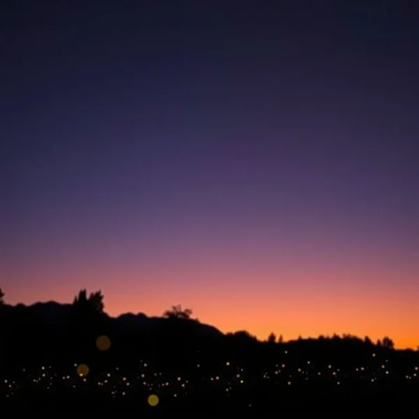 A beautiful sky at dusk over a city or landscape