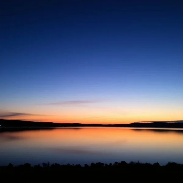 A beautiful sky at dusk over a city or landscape