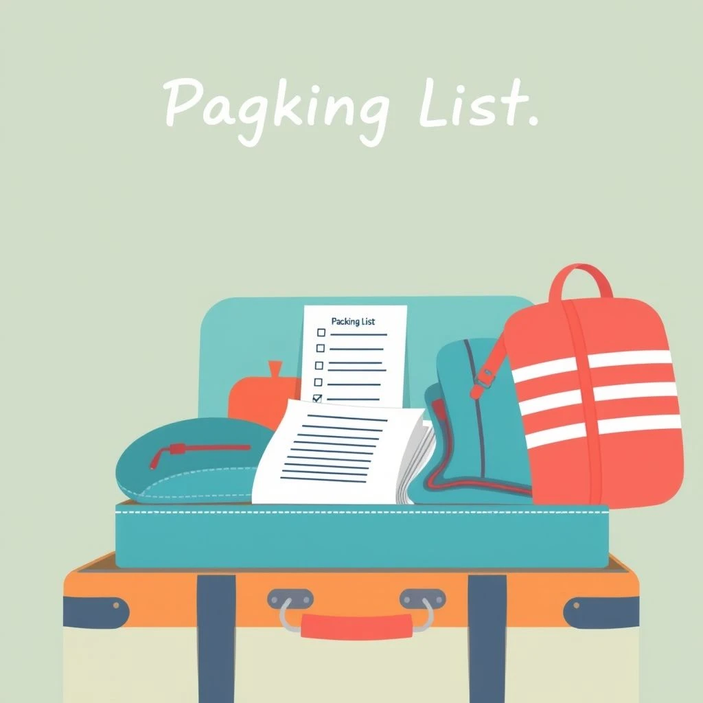 명사구 'a packing list' 이해 및 사용 가이드: 여행 영어 마스터하기