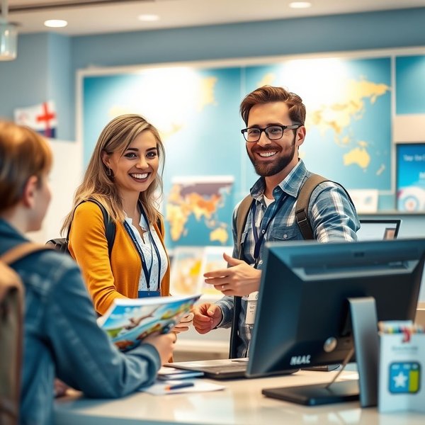 Using the noun phrase a travel agency in English